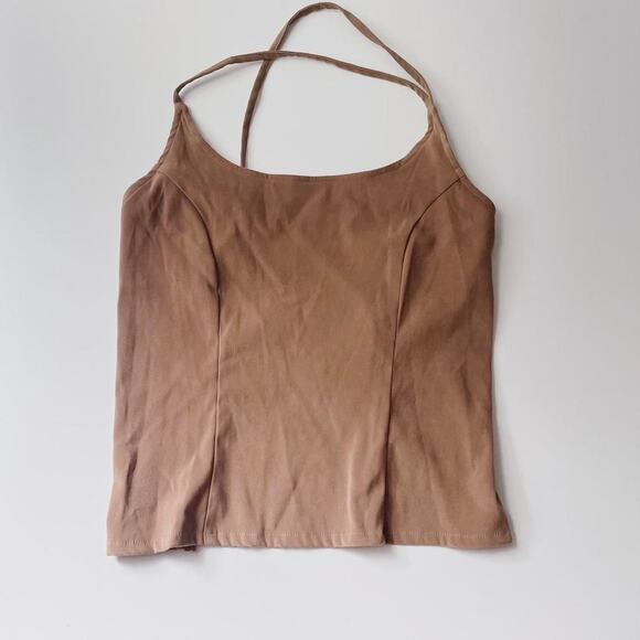 Vintage tan backless top adorable - Picture 1 of 3
